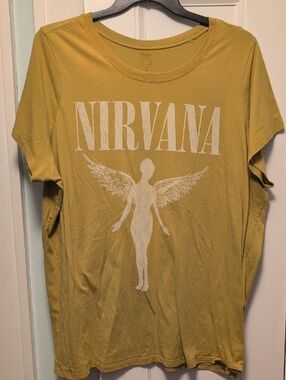 NIRVANA Angel Graphic Tee - Mustard Torrid 4